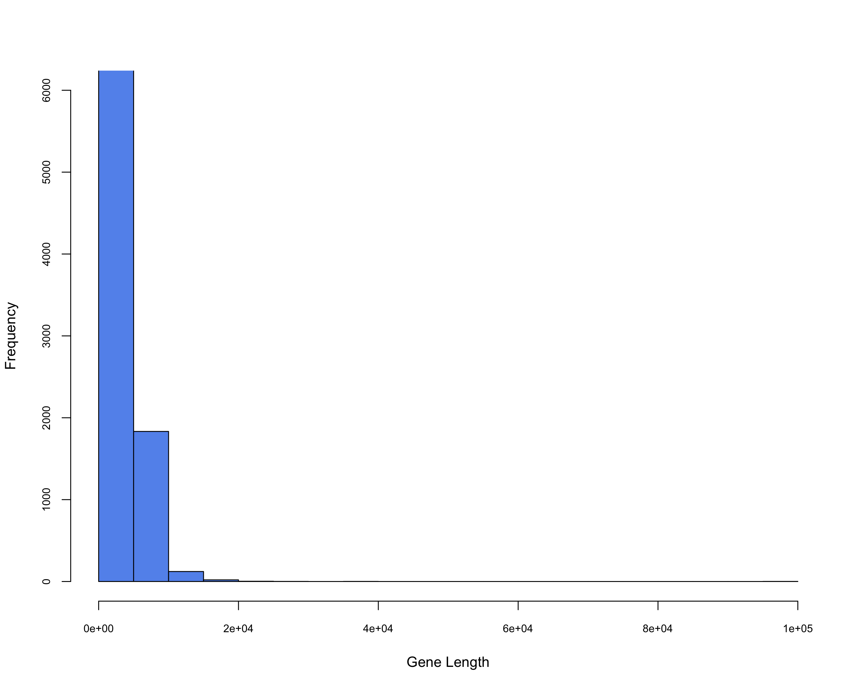 Population Distribution of Human Gene Lengths